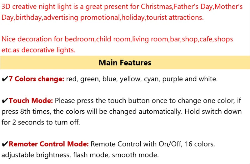 Basketball LED Lamp with Remote Control and Smart Touch