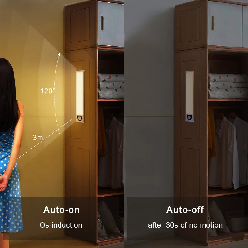 ✨ Ultra-Thin Rechargeable LED Smart Motion Sensor  Night Light ✨