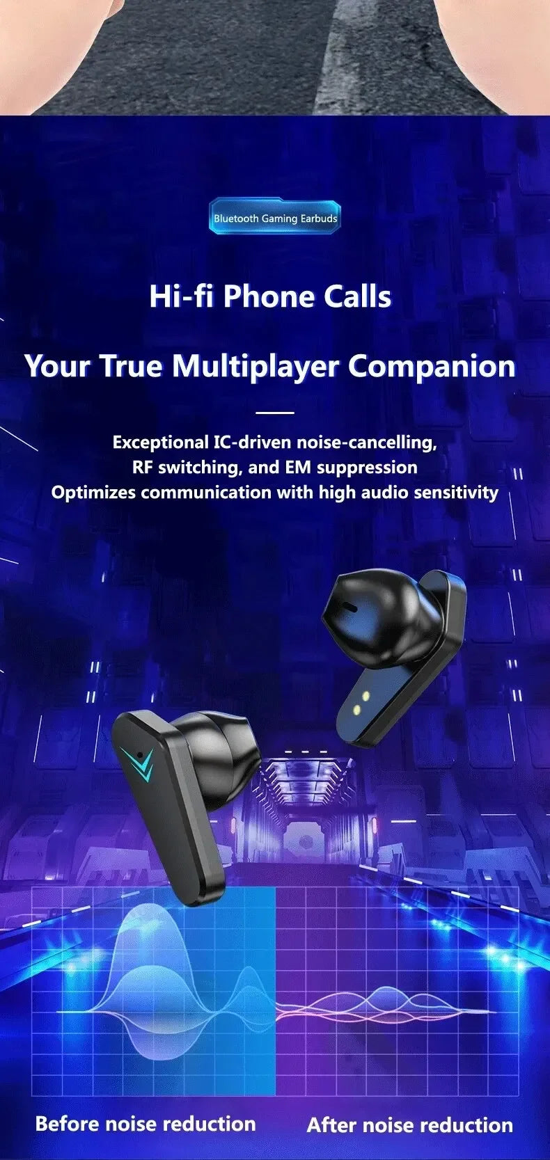 Bluetooth LED Earbuds