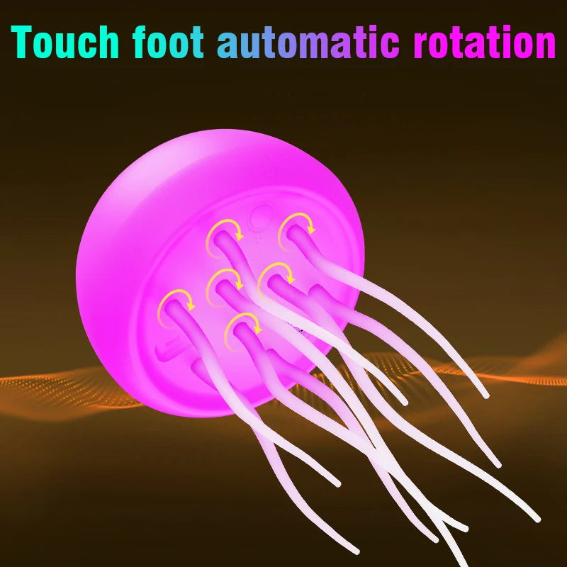 9 inch Custom Fantasy Jellyfish and fish Lava Lamp USB Powered Color Changing LED Jelly Fish Mood Night Light Round Jellyfish La
