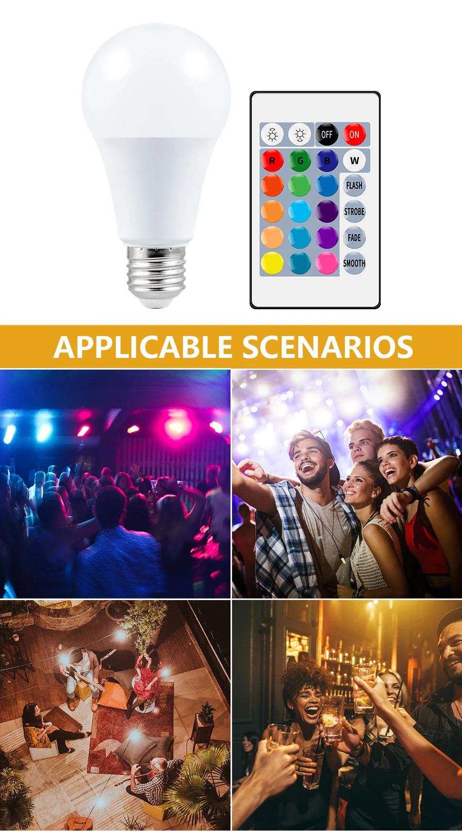 LED RGB Light Bulb
