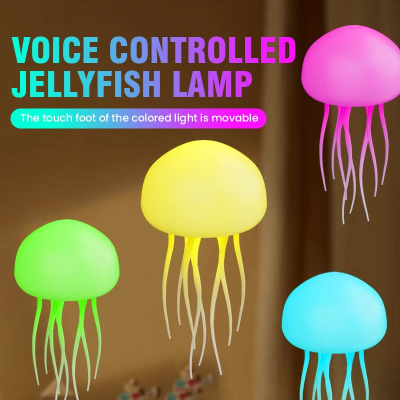 9 inch Custom Fantasy Jellyfish and fish Lava Lamp USB Powered Color Changing LED Jelly Fish Mood Night Light Round Jellyfish La