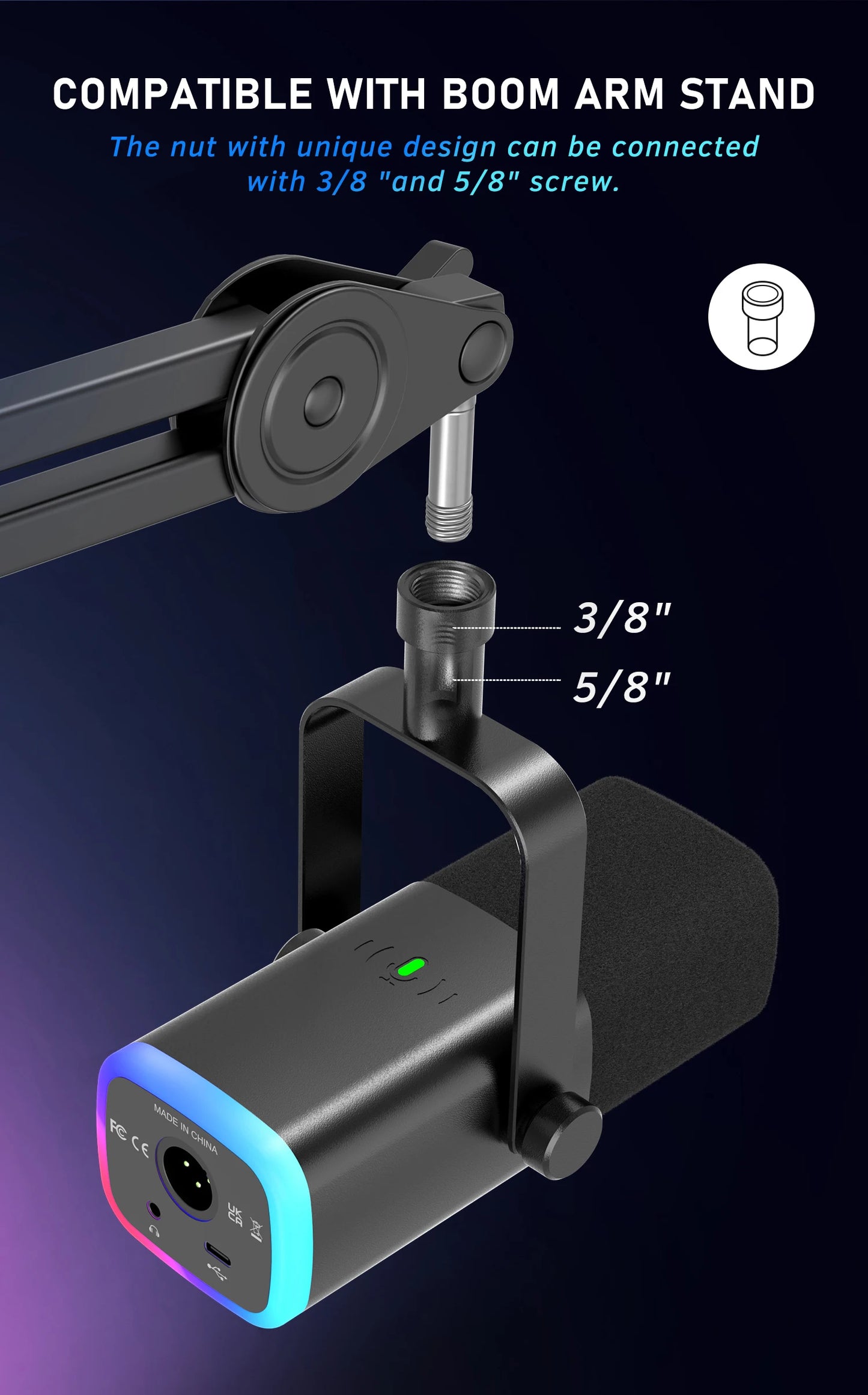 LED Dynamic Microphone