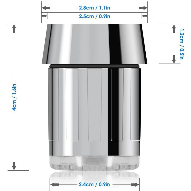 7-Color Change Automatically LED Faucet Head Glow Water Saving Stream Light Faucet Aerator Tap Nozzle for Kitchen Bathroom