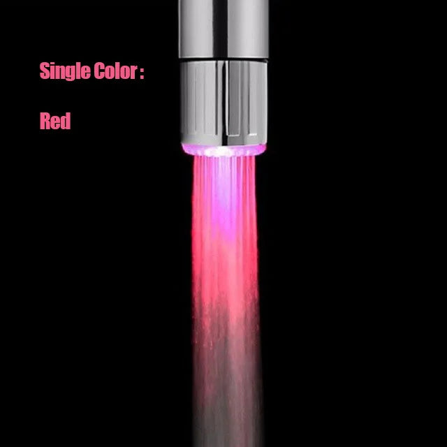 LED š“š¢šµ Temperature Sensitive 3-Color Light-up Faucet Kitchen Bathroom Glow Water Saving Faucet Aerator Tap Nozzle Shower