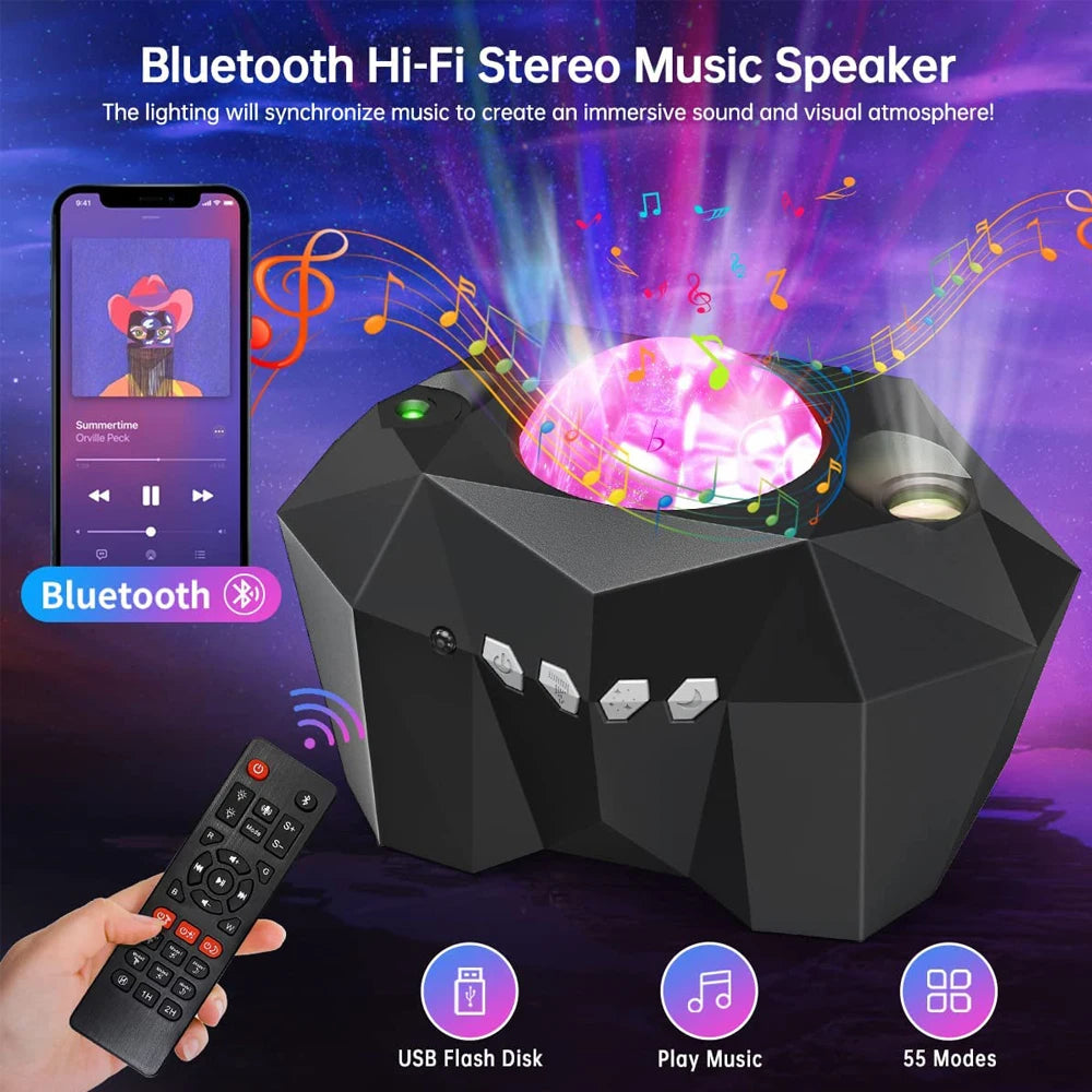 Premium Galaxy Moon Projector