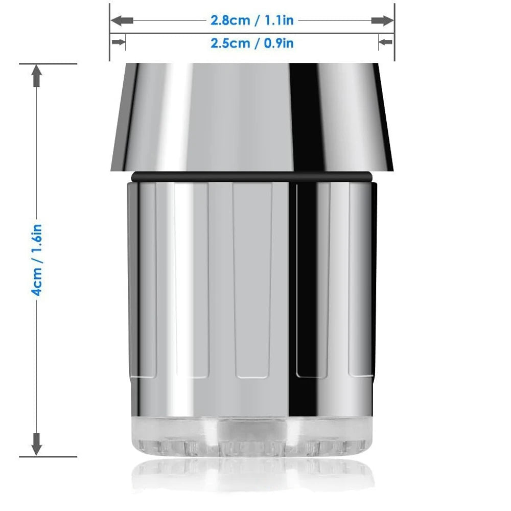 7-Color Change Automatically LED Faucet Head Glow Water Saving Stream Light Faucet Aerator Tap Nozzle for Kitchen Bathroom