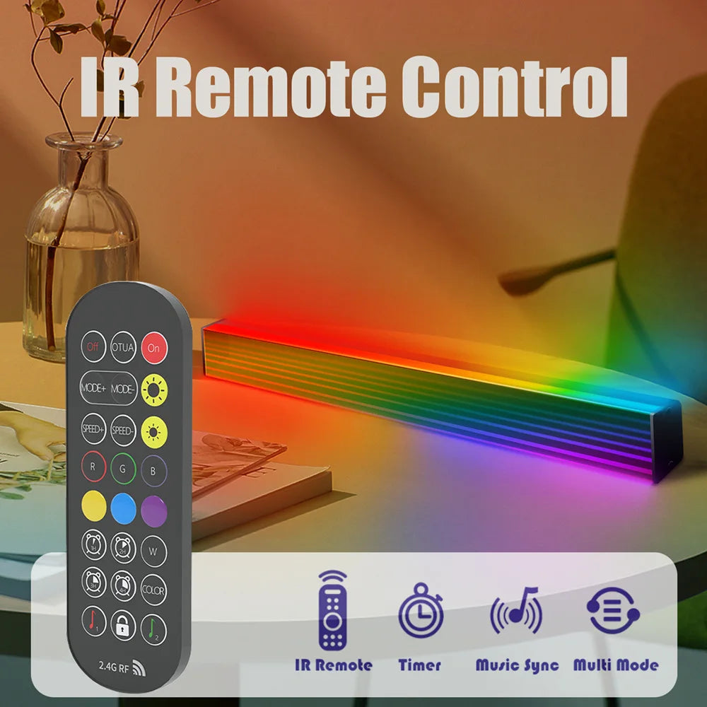 LED Light A Pair R🔴G🟢B🔵 Room Decor Abyss Lamp Bluetooth Ambient Night Light Desktop Mood Lighting for TV PC Gaming Backlight