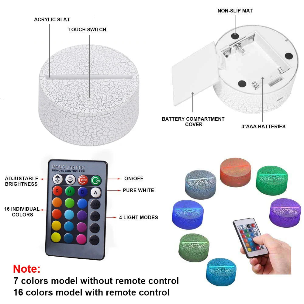 Basketball LED Lamp with Remote Control and Smart Touch