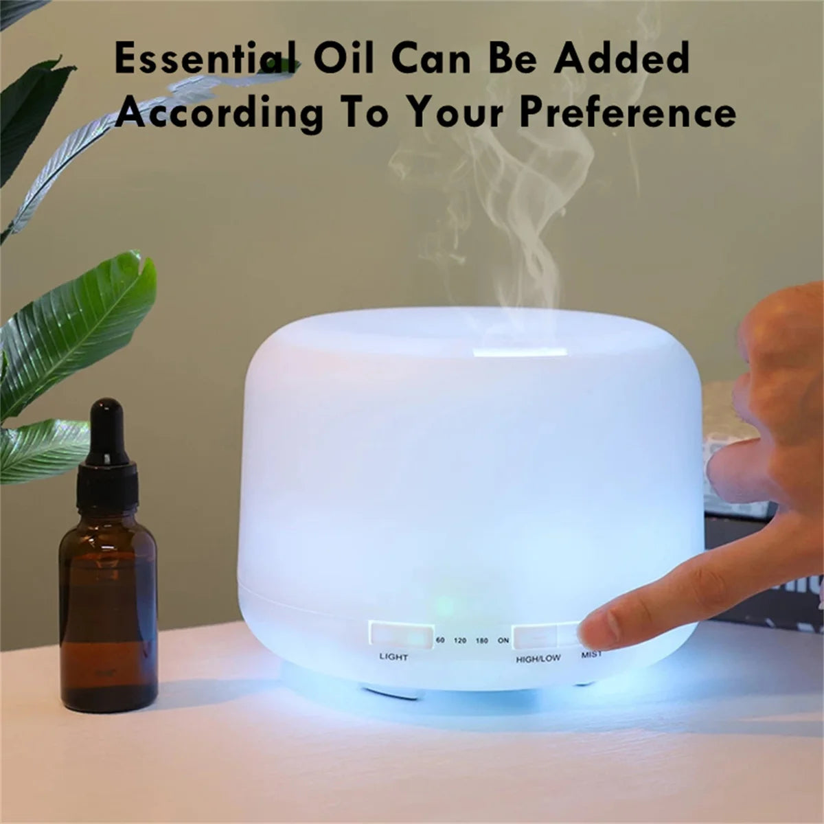 🌈🌫🥰500ML Air Humidifier Essential Oil Diffuser Aroma Diffuser With Colorful Night Lights USB Humidifier Mini-Size Humidifier