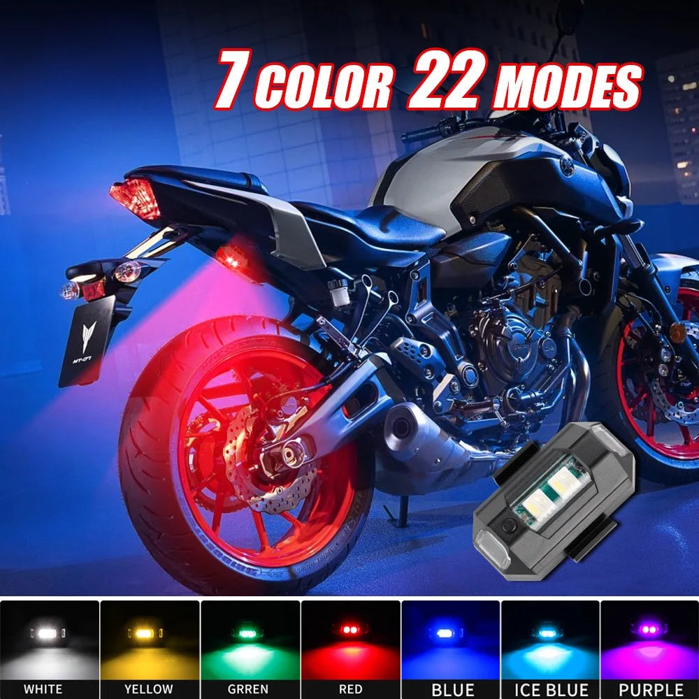 🚨 Motorcycle & Drone Strobe Light – 7-Color Mini USB LED Anti-Collision
✨ “Stay visible, stay safe – your night protection in 7 dazzling colours