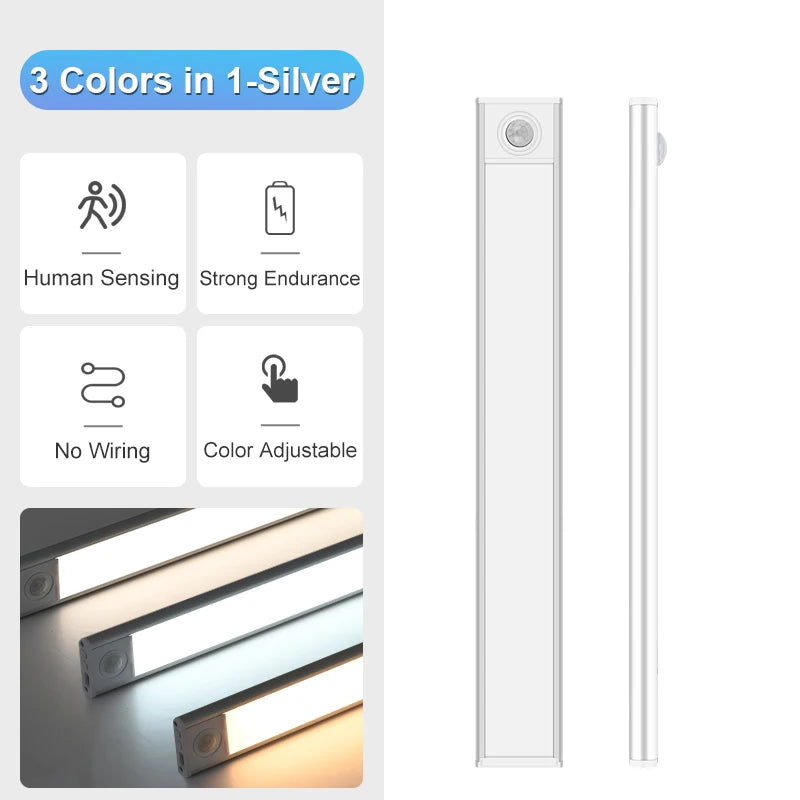 ✨ Ultra-Thin Rechargeable LED Smart Motion Sensor  Night Light ✨