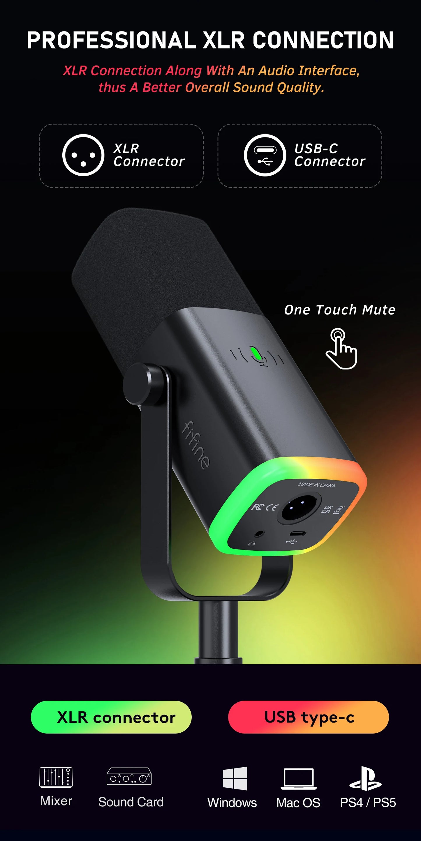 LED Dynamic Microphone