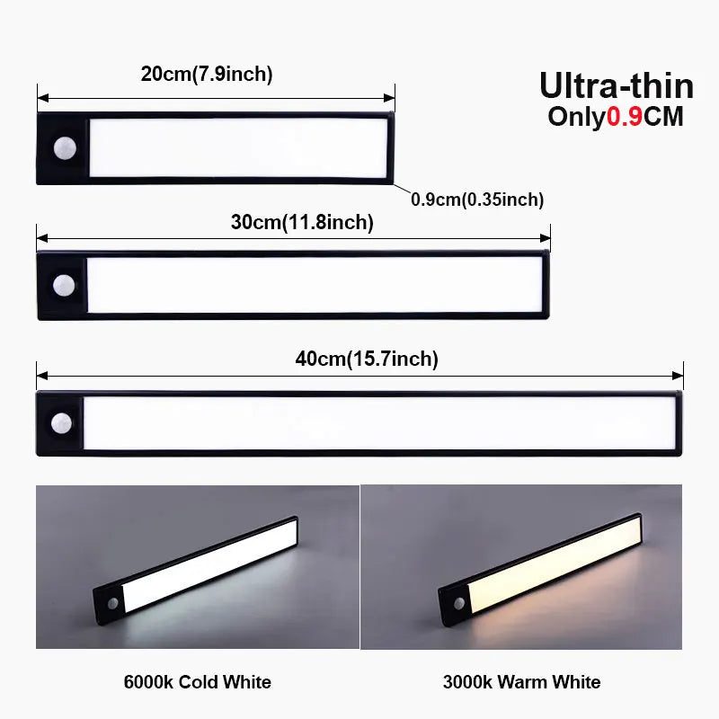 ✨ Ultra-Thin Rechargeable LED Smart Motion Sensor  Night Light ✨