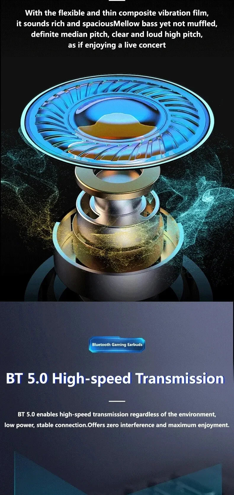 Bluetooth LED Earbuds
