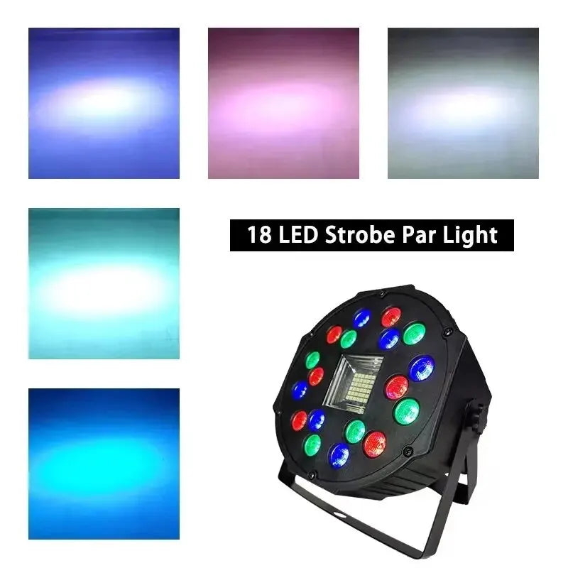 36 LED RGB Party Light Laser DJ Disco KTV Par Lamp DMX 512 Strobe Lighting Effect Sound Activated For Christmas Bar Club EU Plug