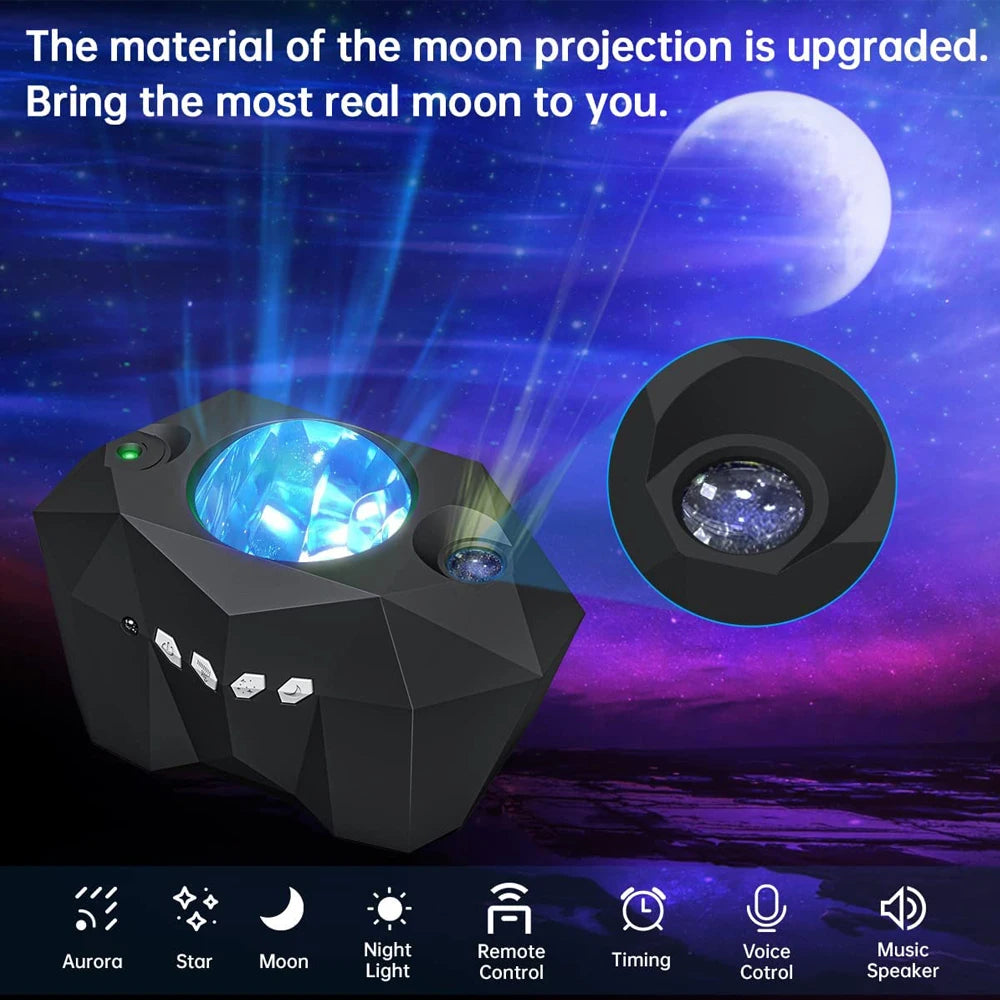 Premium Galaxy Moon Projector