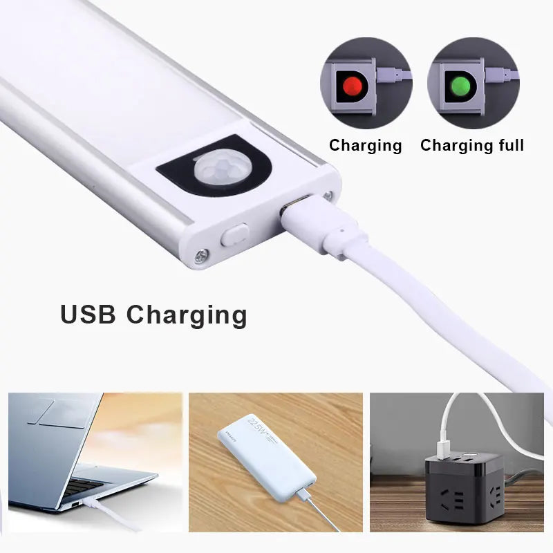 ✨ Ultra-Thin Rechargeable LED Smart Motion Sensor  Night Light ✨
