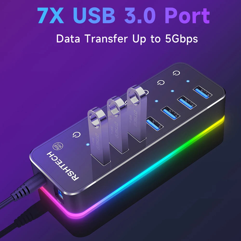 7 Port USB Hub
