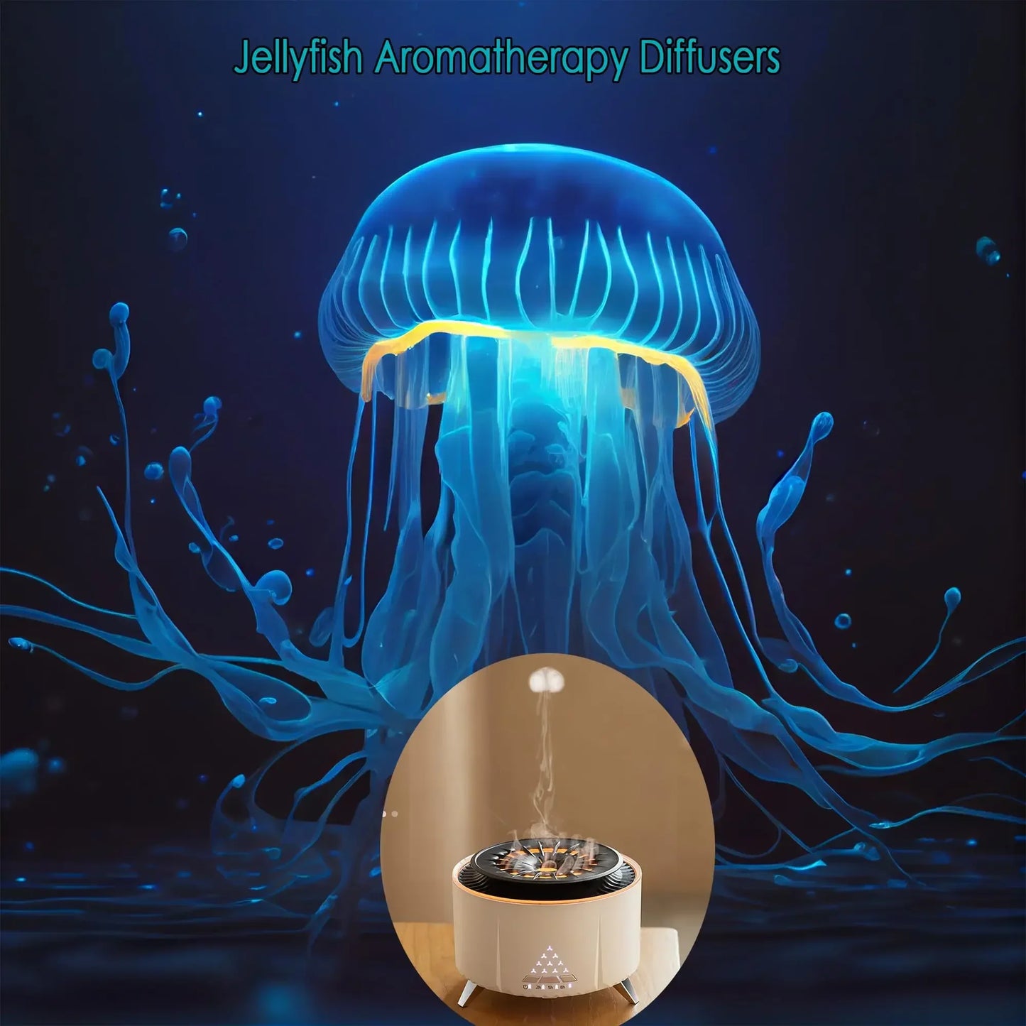 🌊 Jellyfish Mist Aromatherapy Diffuser – 350ML