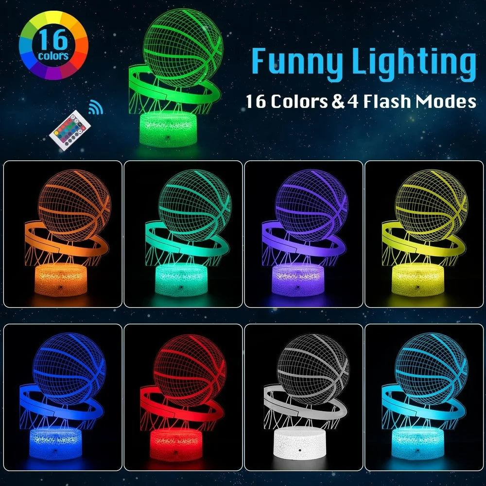 Basketball LED Lamp with Remote Control and Smart Touch