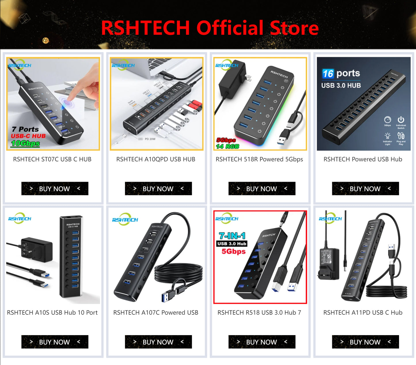 7 Port USB Hub