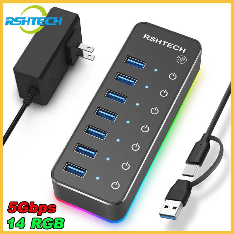 7 Port USB Hub