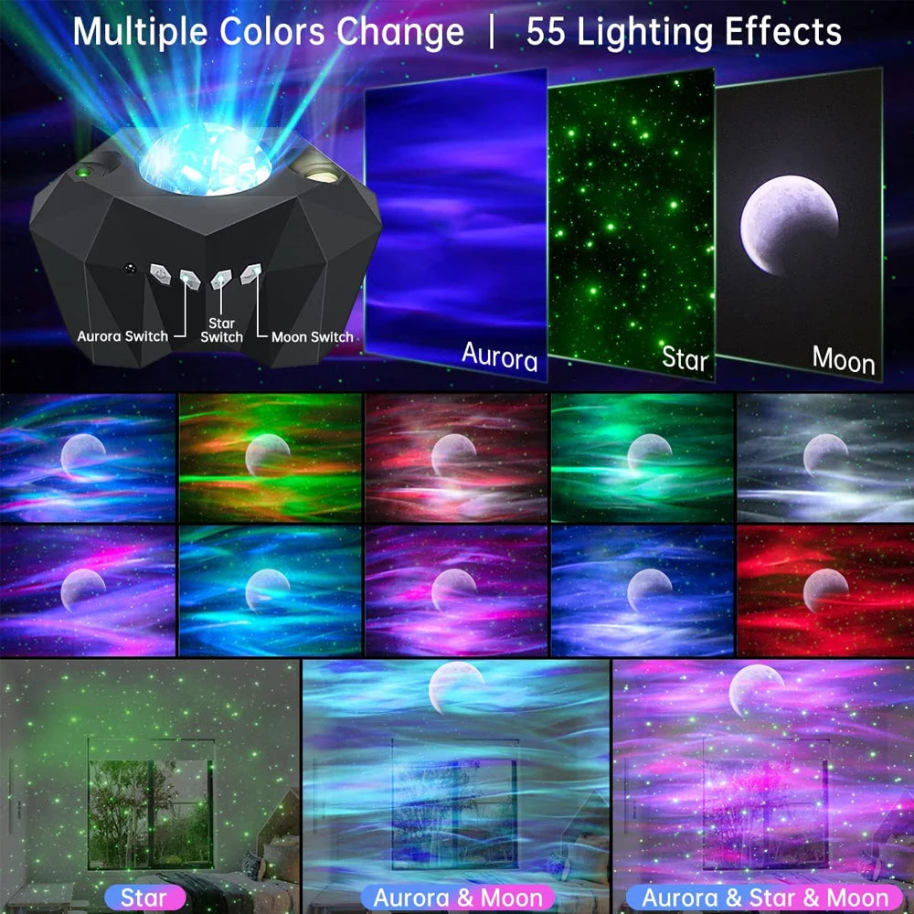 Premium Galaxy Moon Projector