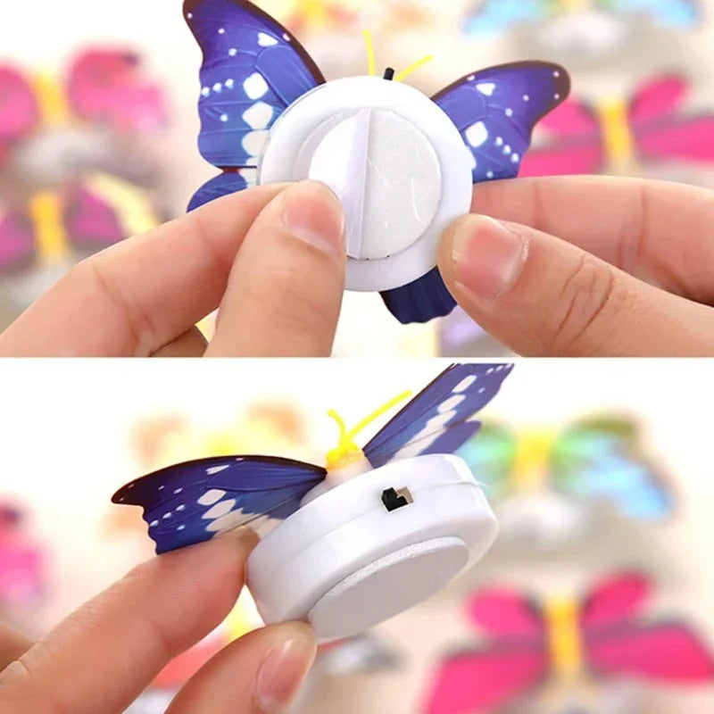 Ranpo Hot Butterfly Night Light Creative Fun Colorful Glowing Butterfly Light Stickable Diy LED House Decorative Wall Lights
