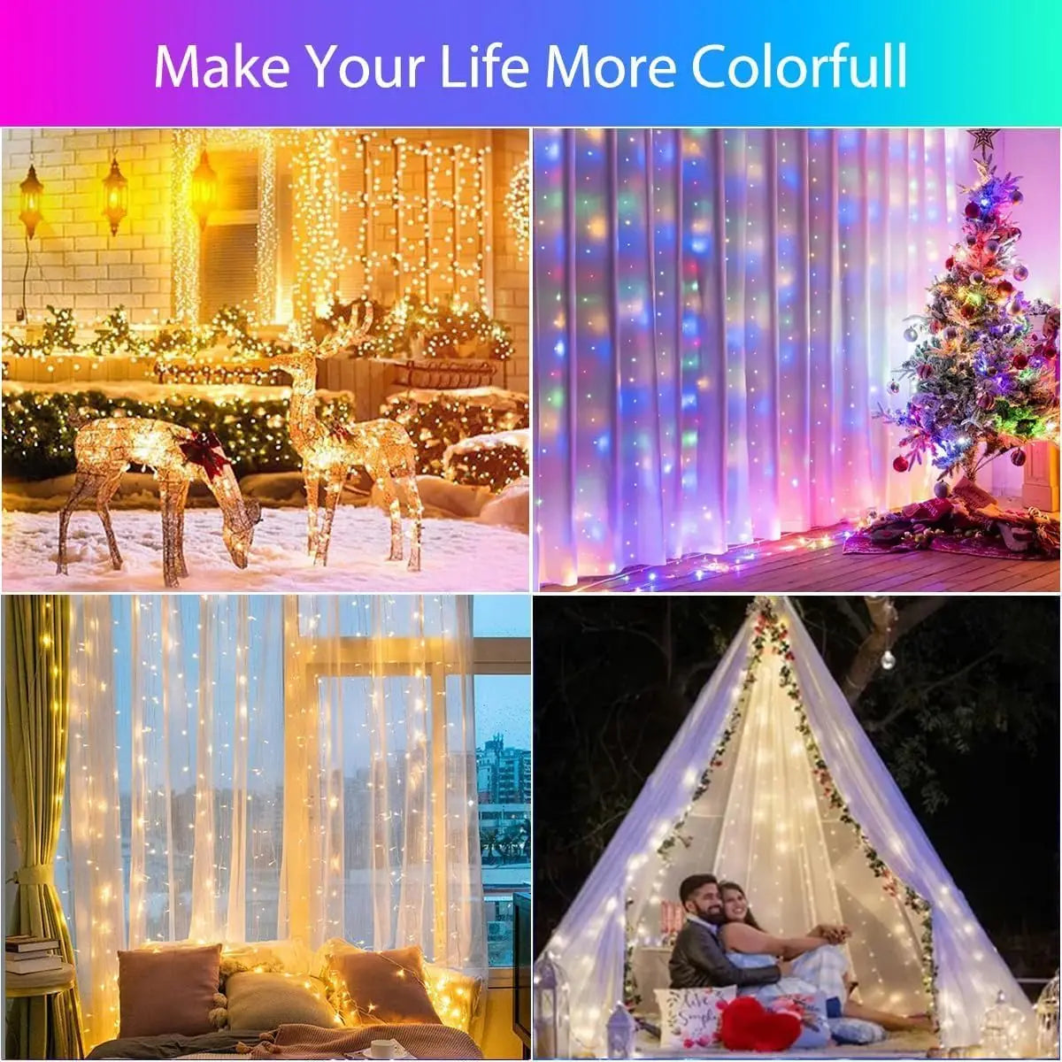 Smart Curtain String Lights