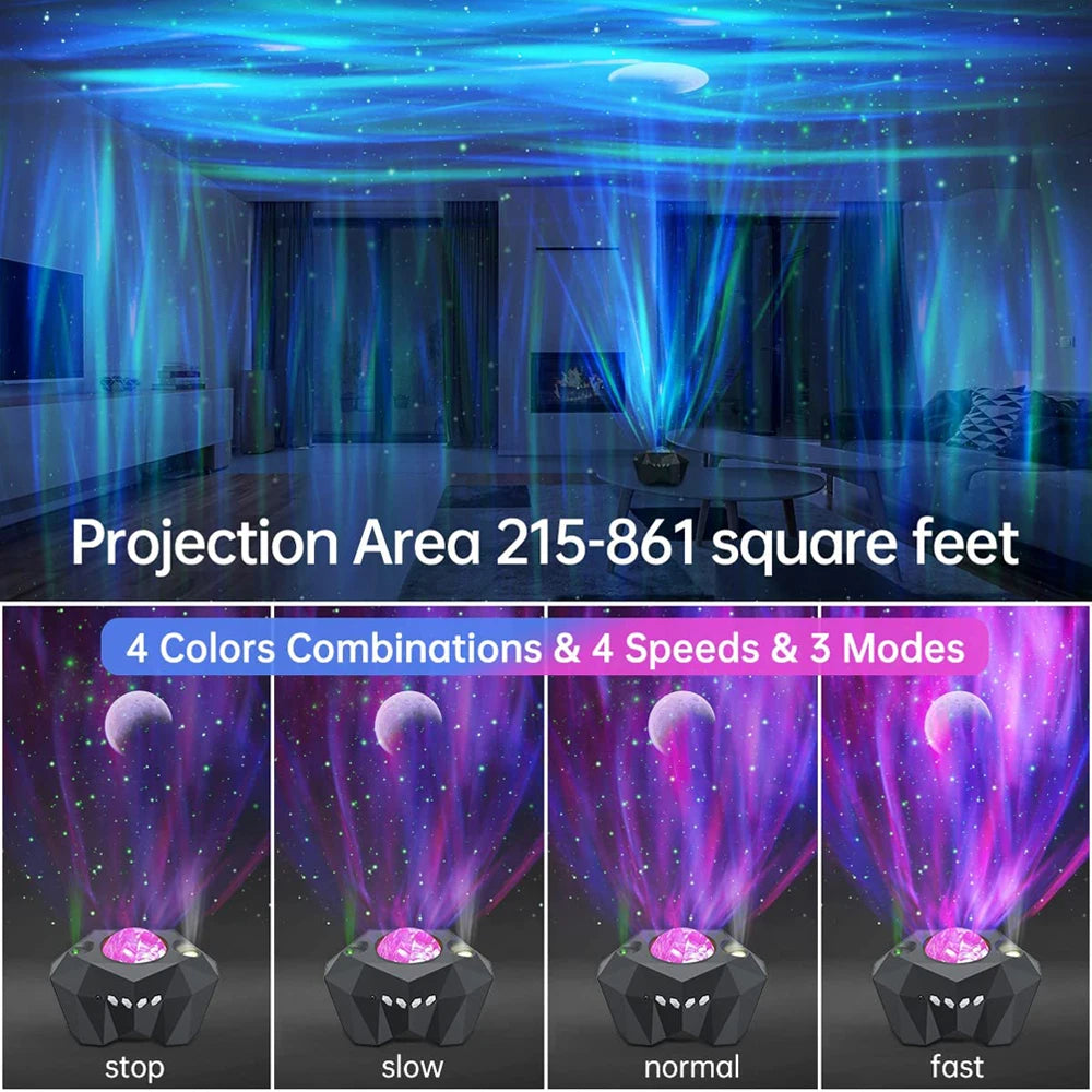 Premium Galaxy Moon Projector
