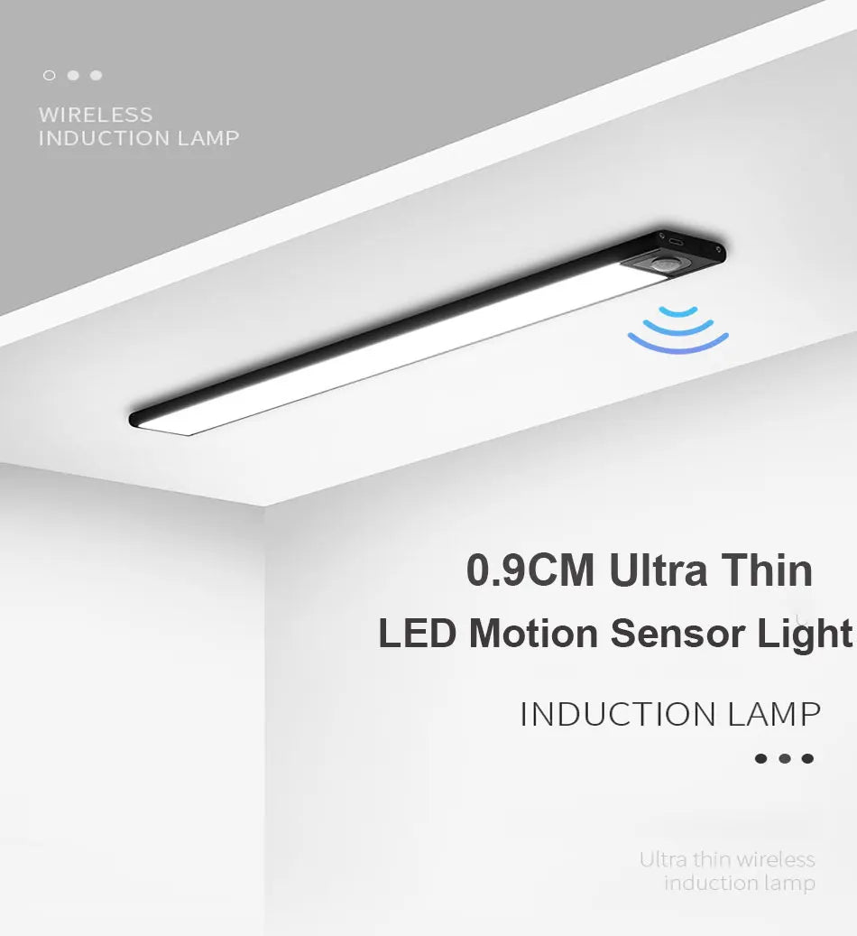 ✨ Ultra-Thin Rechargeable LED Smart Motion Sensor  Night Light ✨