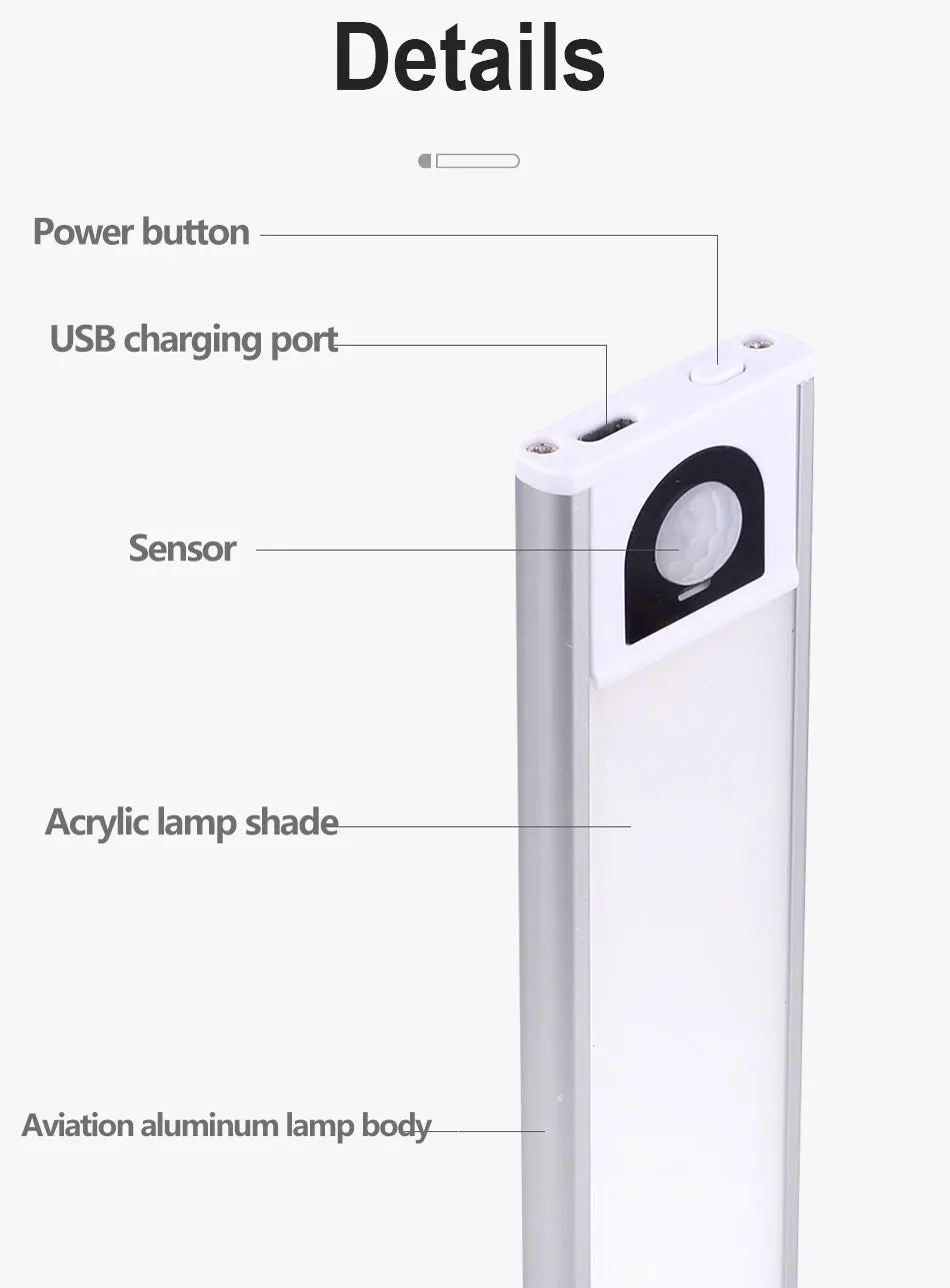 ✨ Ultra-Thin Rechargeable LED Smart Motion Sensor  Night Light ✨