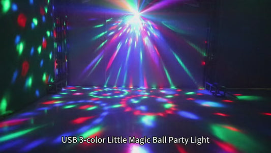 🚥🌈✨️🕺🏽💃🏽RGB LED Rotating Disco Light – Magic DJ Ball for Parties, Clubs & Events