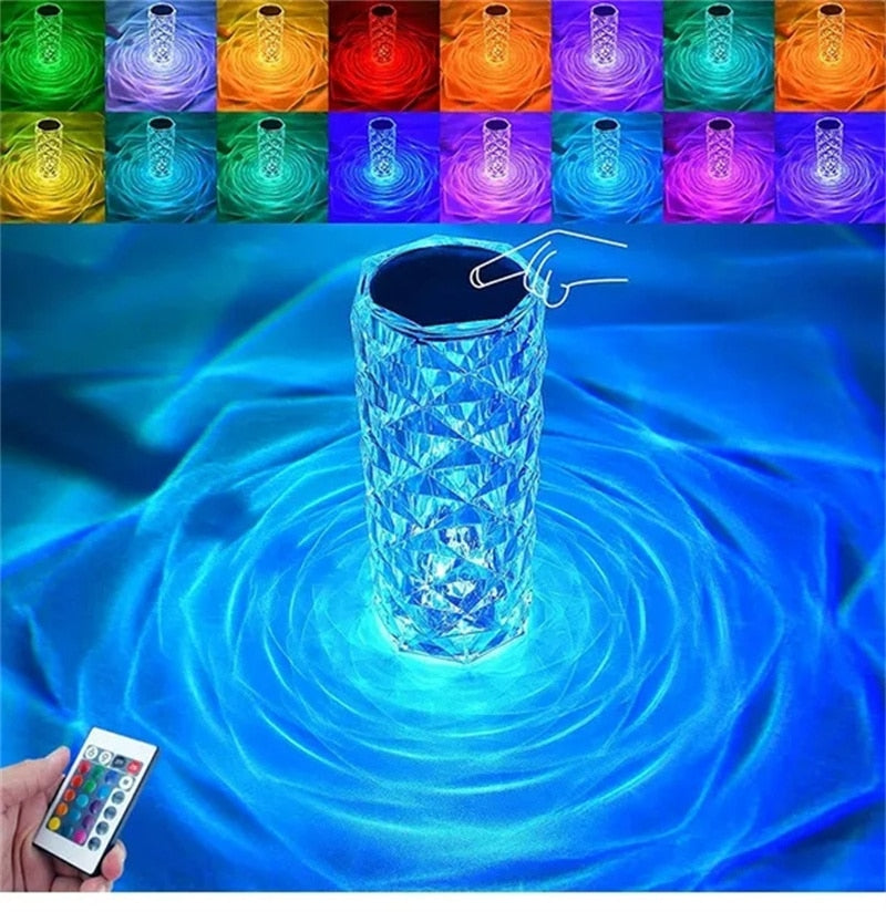 Crystal LED Touch Lamp