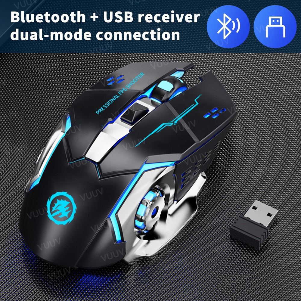 Mechanical Wireless LED Mouse
