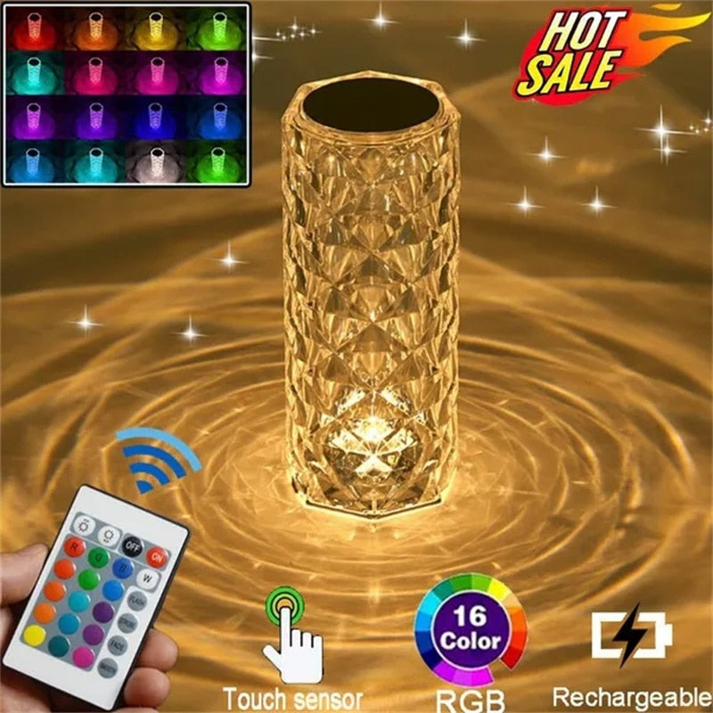 Crystal LED Touch Lamp