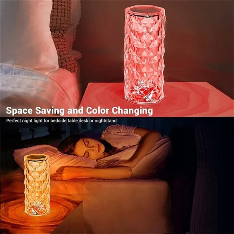 Crystal LED Touch Lamp