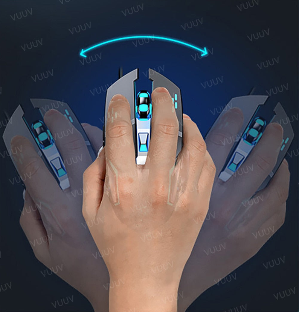 Mechanical Wireless LED Mouse