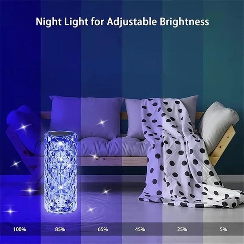 Crystal LED Touch Lamp