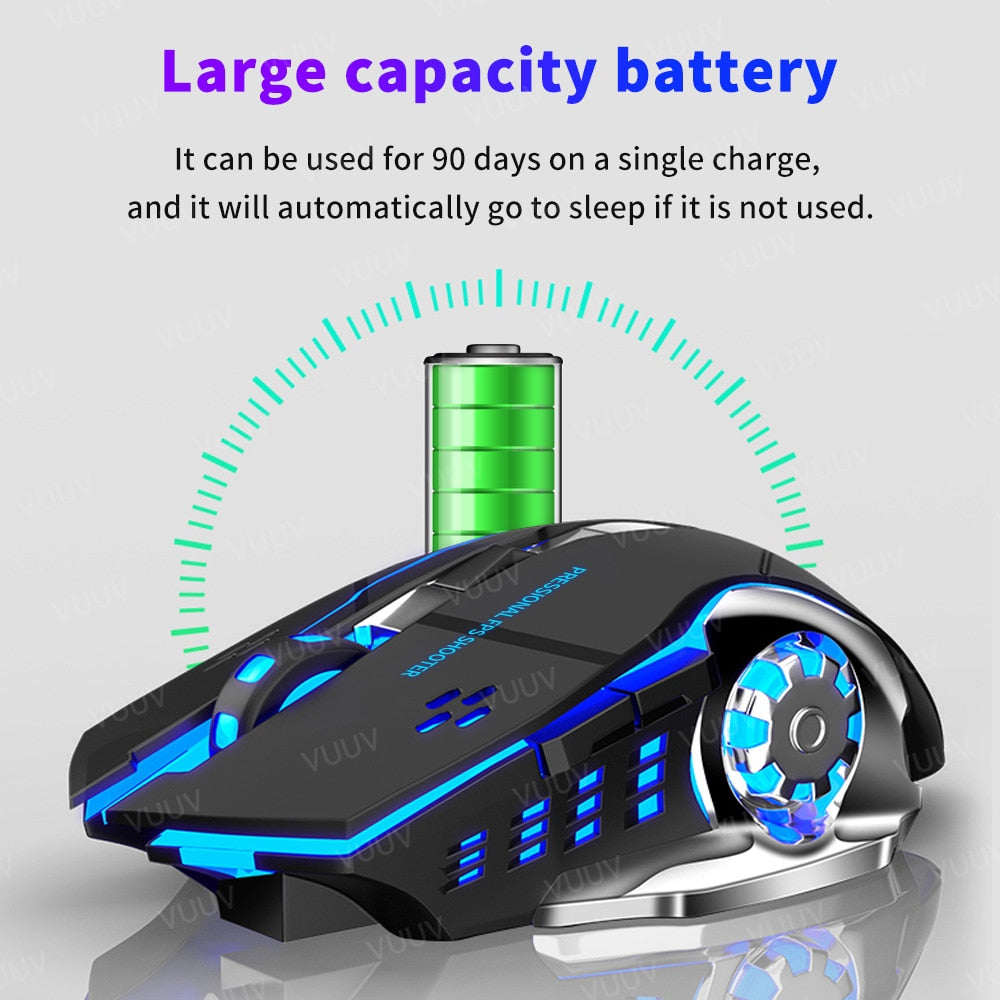 Mechanical Wireless LED Mouse