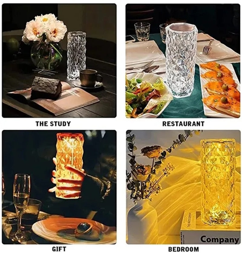 Crystal LED Touch Lamp