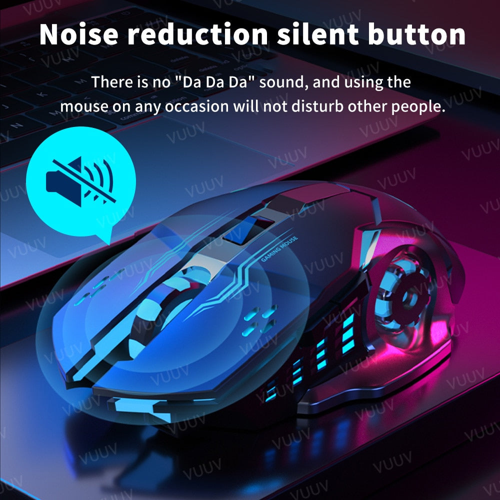 Mechanical Wireless LED Mouse