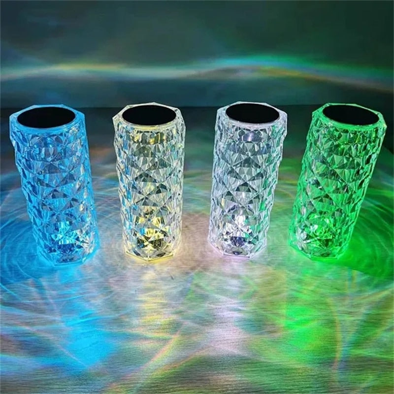 Crystal LED Touch Lamp