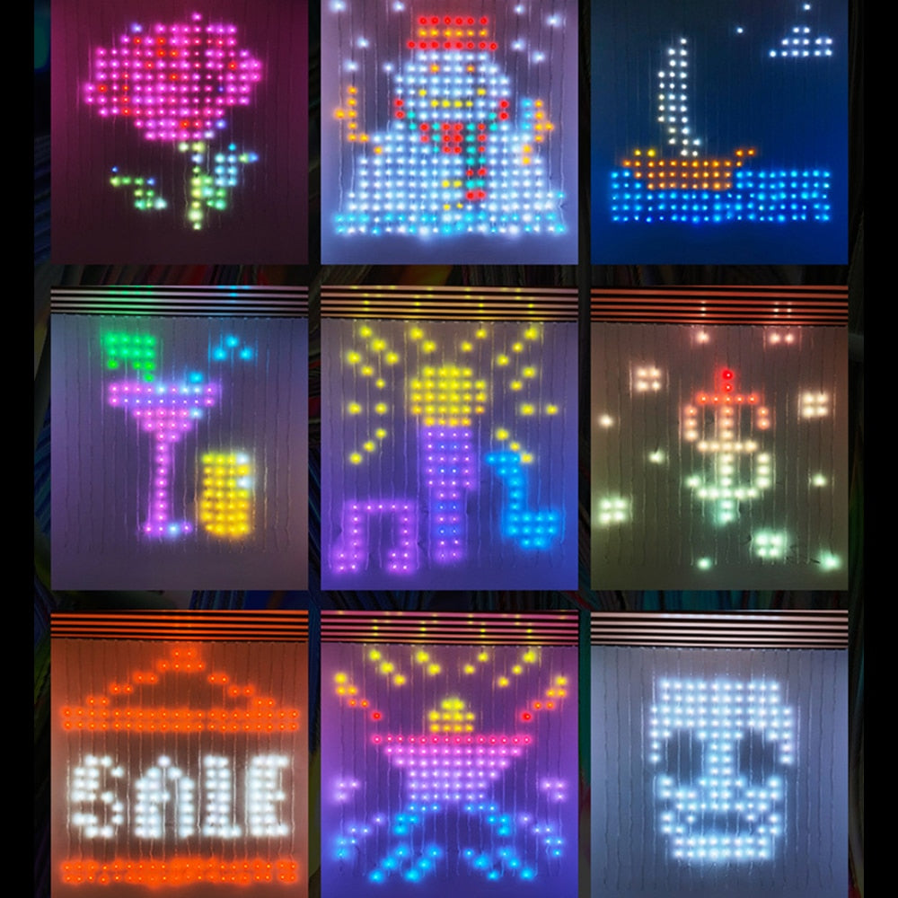 Smart Curtain String Lights with Bluetooth APP Control