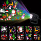 Christmas LED Projector Light USB-Powered RGB Holiday Party Ambient Light with Snowflakes Santa Hats for Home or Stores