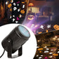 Christmas LED Projector Light USB-Powered RGB Holiday Party Ambient Light with Snowflakes Santa Hats for Home or Stores