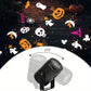Christmas LED Projector Light USB-Powered RGB Holiday Party Ambient Light with Snowflakes Santa Hats for Home or Stores