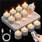 ✨ Rechargeable LED Tea Lights – With Timer & Charging Base