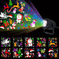 Christmas LED Projector Light USB-Powered RGB Holiday Party Ambient Light with Snowflakes Santa Hats for Home or Stores